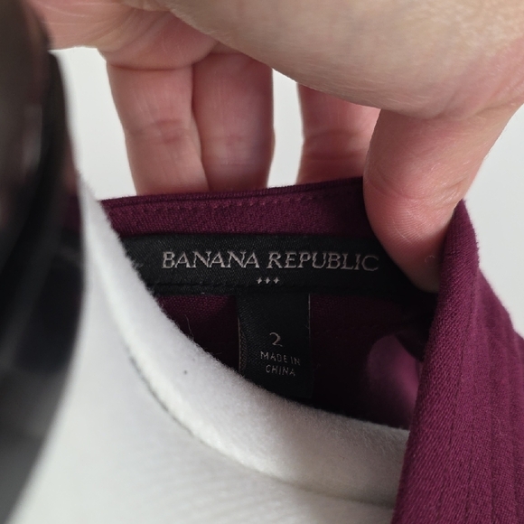 Banana Republic Plum Sleeveless Sheath Dress — Size 2 - Picture 4 of 8